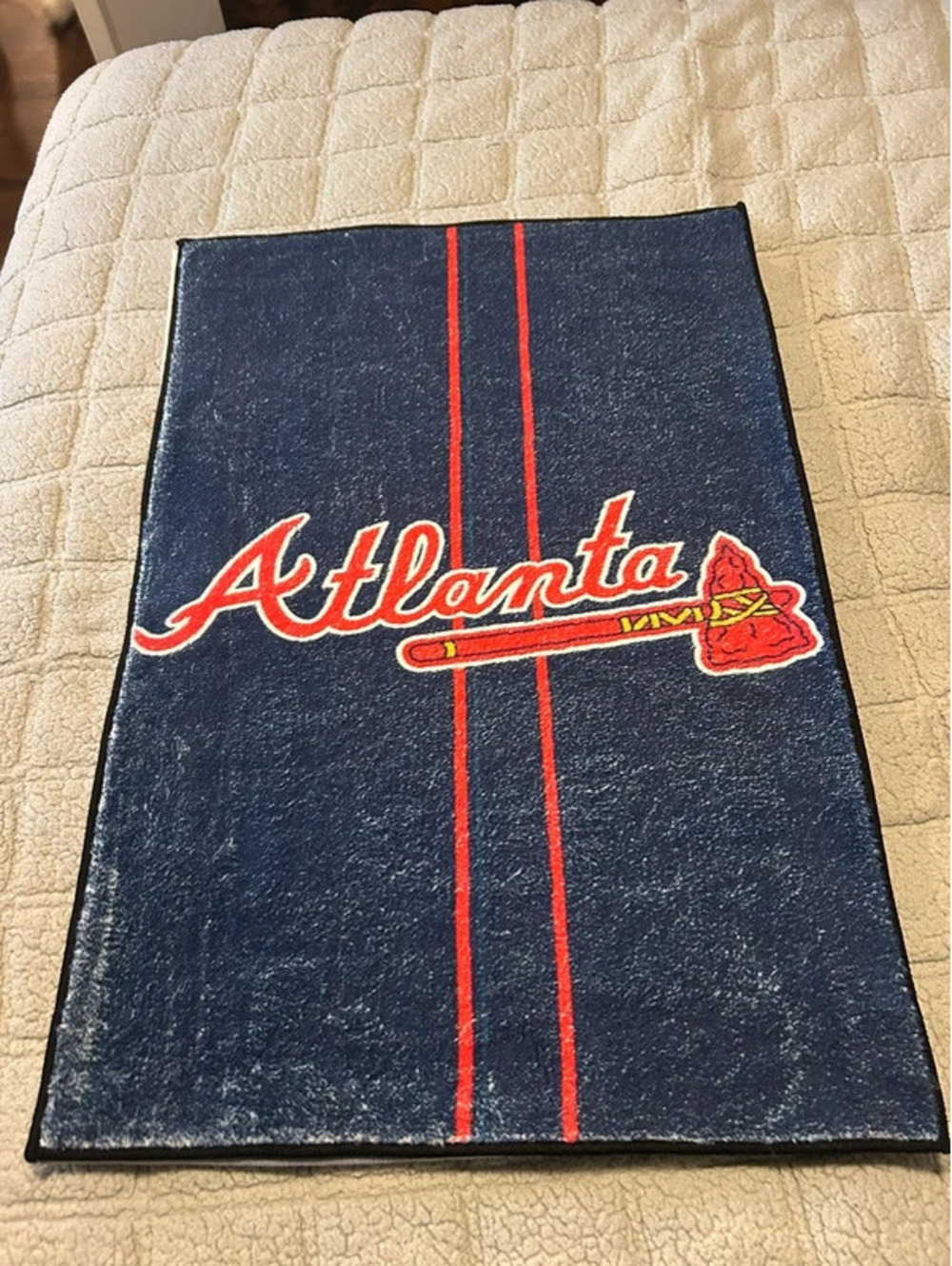 Atlanta Braves Baseball Tufted rug 22”x32”